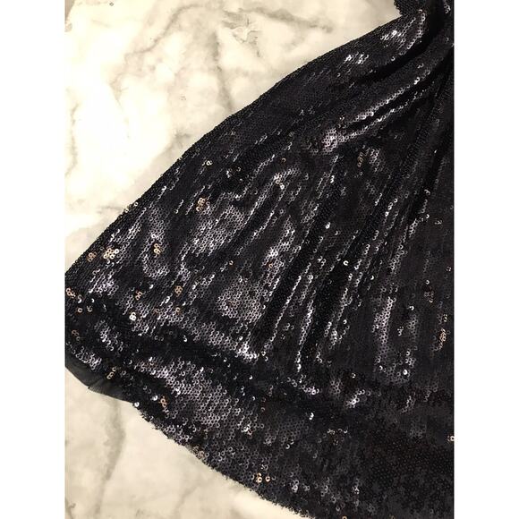 FREE PEOPLE Women Sequin Slip Mini Strappy Dress GOLD/BLK Cocktail Party XS - Picture 5 of 10